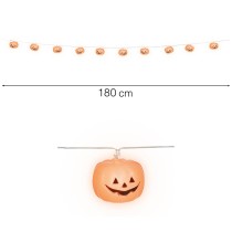 Ghirlanda LED Zucche Luminose 1,80mt Addobbi e Festoni Halloween