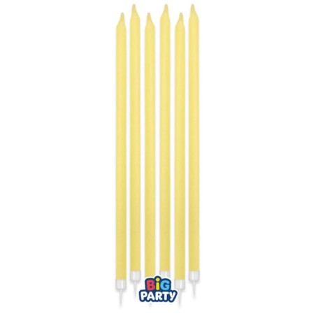 Candelina Stelo 15cm Giallo Baby 12pz Candeline Stelo