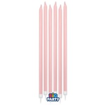 Candelina Stelo 15cm Rosa Baby 12pz Candeline Stelo