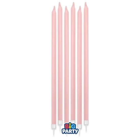 Candelina Stelo 15cm Rosa Baby 12pz Candeline Stelo