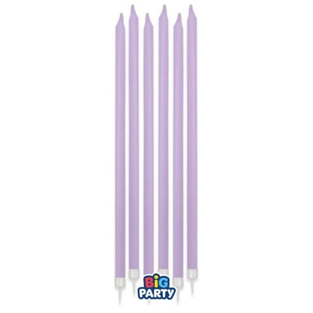 Candelina Stelo 15cm Lilla 12pz Candeline Stelo