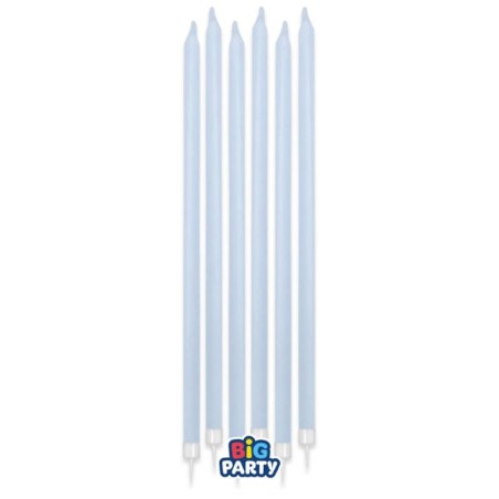Candelina Stelo 15cm Celeste Baby 12pz Candeline Stelo