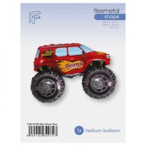 Palloncino in Foil 38" Super Shape Macchina Rossa Monster Truck "Hot Wheels" Sport