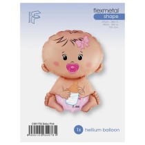 Palloncino in Foil 26" Super Shape Bebè Rosa "Baby Pink" Nascita e Battesimo