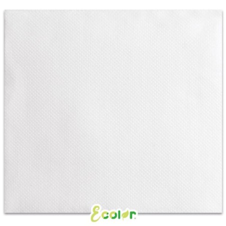 Tovagliolino di Carta 25x25cm Ecolor Bianco Latte Soft Touch 50pz Bianco "White"