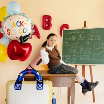 Palloncino in Foil 31" con Merletto per il Rientro a Scuola "Back To School" Scuola
