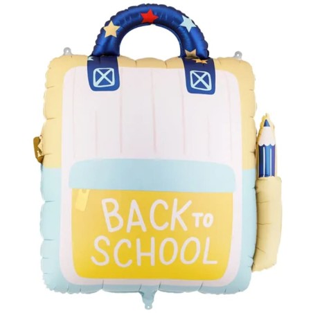 Palloncino in Foil 42" Super Shape Zainetto con Matita "Back To School" Scuola