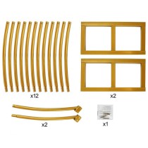 Base Semiarco Smontabile in Metallo Oro 2,40mt Strutture Per Allestimenti