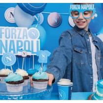 Candelina Picks sagomate Forza Napoli con Logo 5pz Napoli