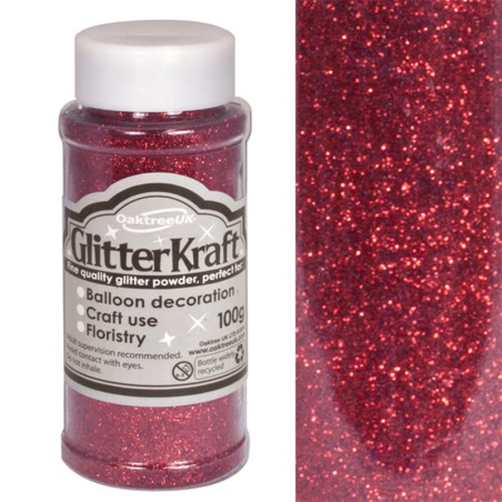 Glitter per Palloncino Burgundy 100gr Glitter Oaktree