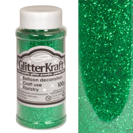 Glitter per Palloncino Verde Smeraldo 100gr Glitter Oaktree