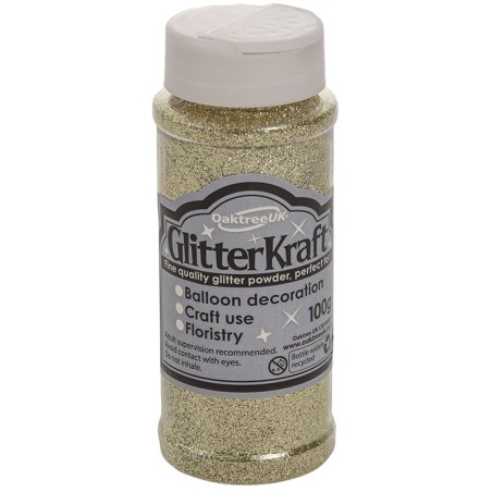 Glitter per Palloncino Oro Chiaro 100gr Glitter Oaktree