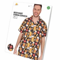 Camicia Nera con Bicchieri, Pinte e Boccali di Birra Taglia L Oktoberfest Birra
