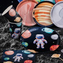 Bicchiere di Carta 250ml Astronauta e Pianeti nell'Universo "Universe" 6pz Festa a tema Universo