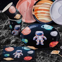 Tovagliolo di Carta 33x33cm Astronauta e Pianeti nell'Universo 16pz Festa a tema Universo