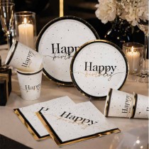Piatto di Carta 18cm Buon Compleanno "Happy Birthday Prestige" 6pz Happy Birthday Prestige