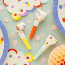 Linguetta Mix Assortita in colori Pastello con decoro a Pois 6pz Accessori Persona Natale e Capodanno