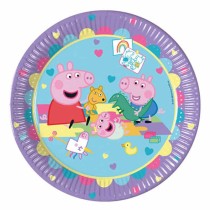 Piatto di Carta 23cm con Peppa Pig Made With Love 8pz Peppa Pig