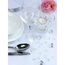 Diamanti in Plastica Trasparente 100pz Confetti Tondi