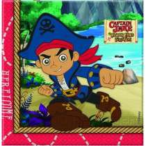 Tovagliolo di Carta 33x33cm con Jake il Capitano 20pz Jake Il Pirata / Il Capitano