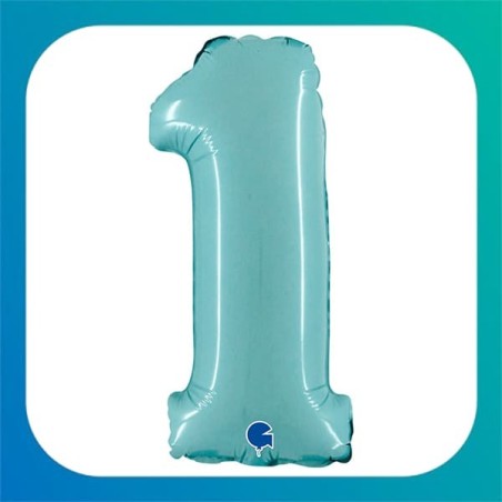 Palloncini in Foil a forma di Numero celeste 14" (35 cm)
