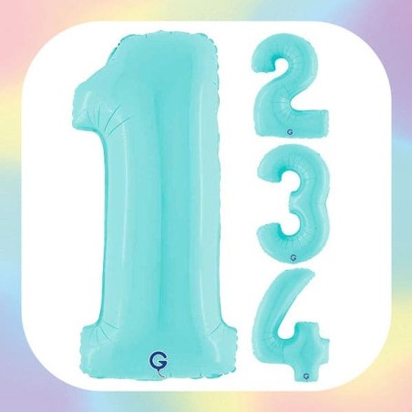Numeri 40" Celeste "Pastel Blue"