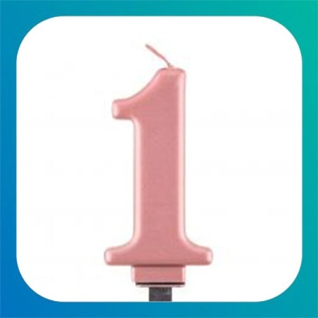 Candeline Numero Rose Gold Metallizzato 8cm | Balloon Party