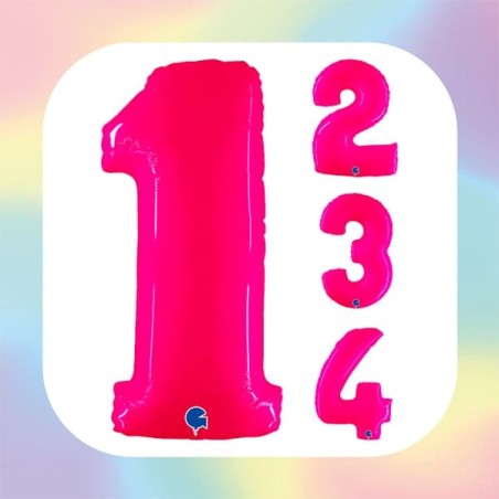 Numeri 40" Fucsia Fluo "Pink Fluo"