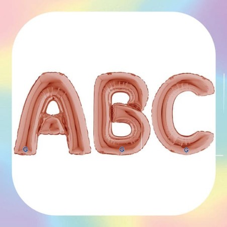 Palloncini a Forma di Lettere 14" Rose Gold | Balloon Party