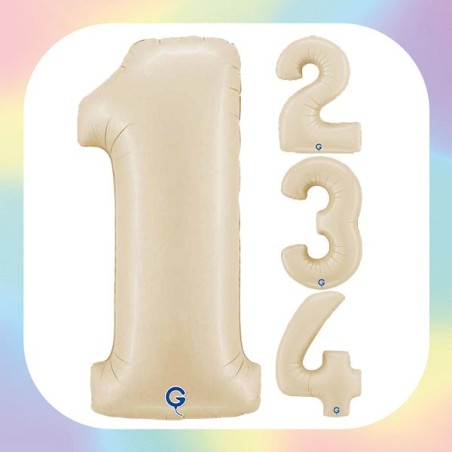 Numeri 40" Crema "Satin Cream"