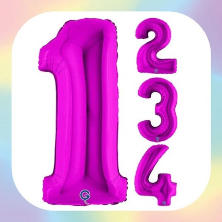 Palloncino in Foil 40" Numero 0 Viola "Purple"