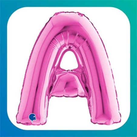 Palloncini in Foil a forma di Lettere Fucsia da 14"