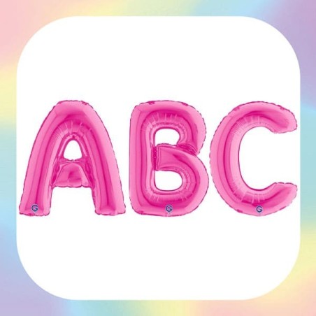 Palloncino in Foil 14" Lettera A Fucsia "Hot Pink"