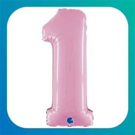 Palloncini Salva Elio in Foil a Forma di Numero rosa da 26" (66 cm)