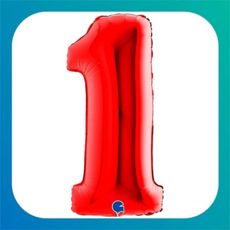 Palloncini Grandi a forma di Numero rosso da 40" (102cm)