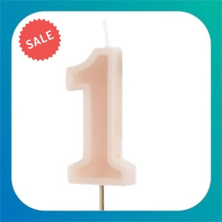 Candeline Numerali Rosa Gesso 10,5 cm