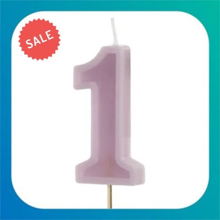 Candeline Numerali Lilla 10,5 cm