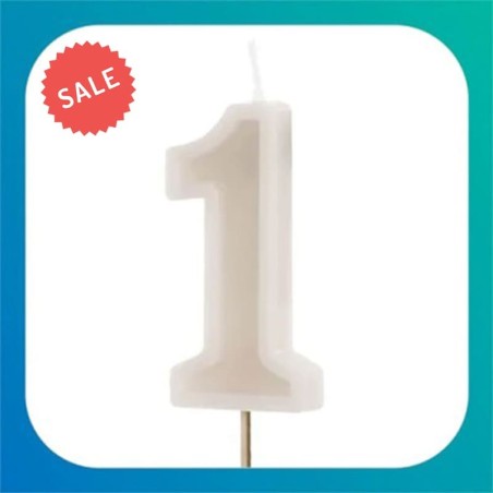 Candeline Numerali Color Latte 10,5 cm