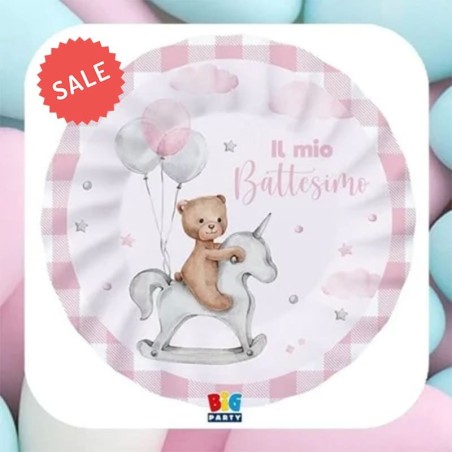 Battesimo Tema Teddy Bimba: Decorazioni Tenere e Rosa