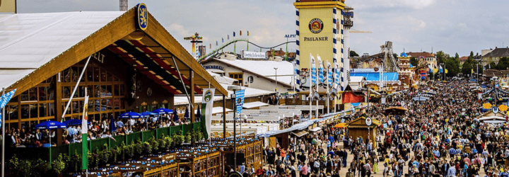 fiera oktoberfest vista dall'alto